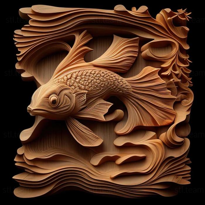 3D модель Рыбка гуппи (STL)